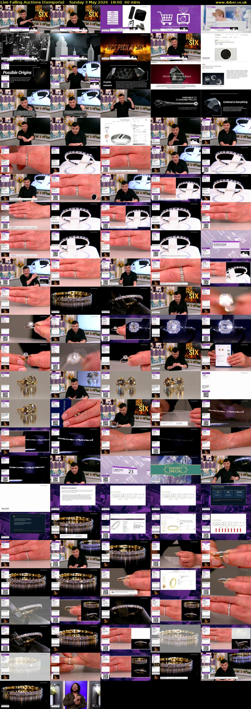 Live Falling Auctions (Gemporia) Sunday 3 May 2026 18:00 - 19:00