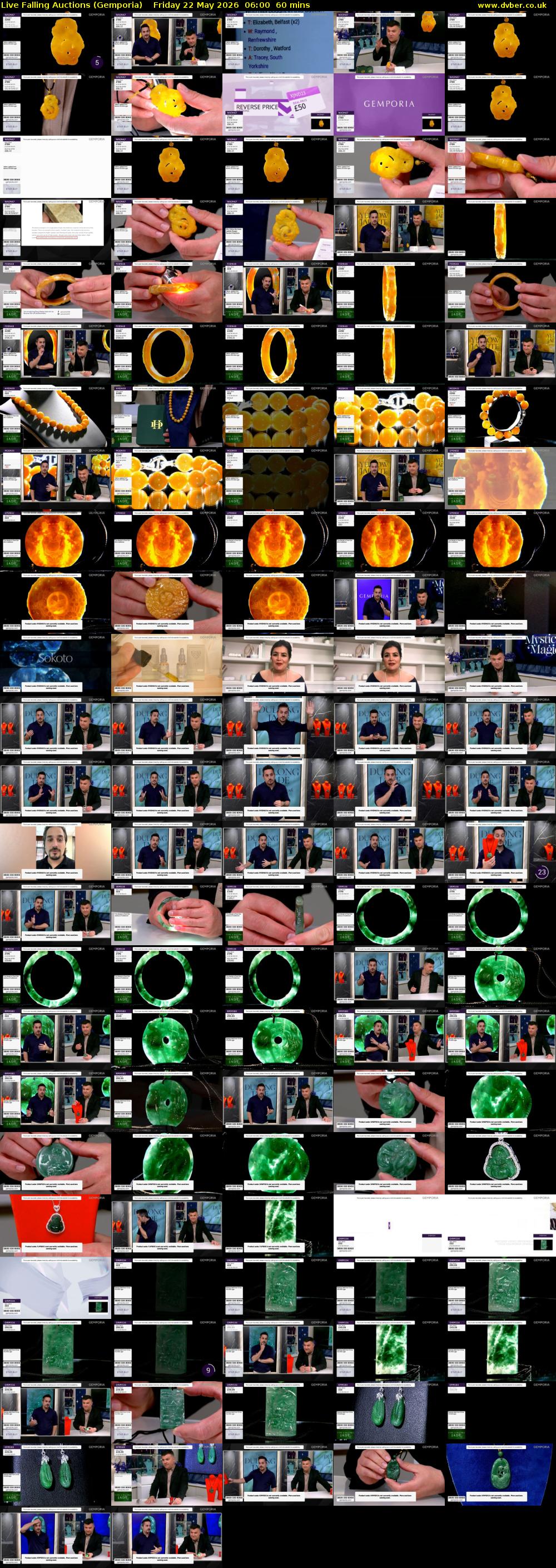 Live Falling Auctions (Gemporia) Friday 22 May 2026 06:00 - 07:00