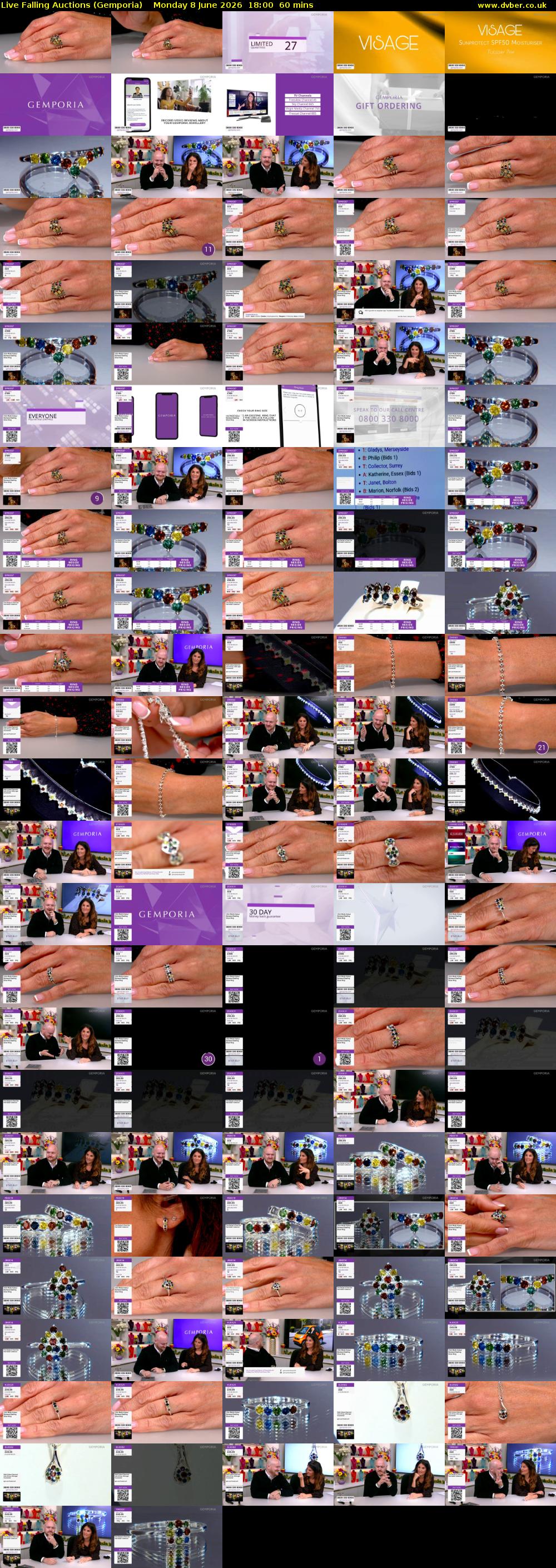 Live Falling Auctions (Gemporia) Monday 8 June 2026 18:00 - 19:00