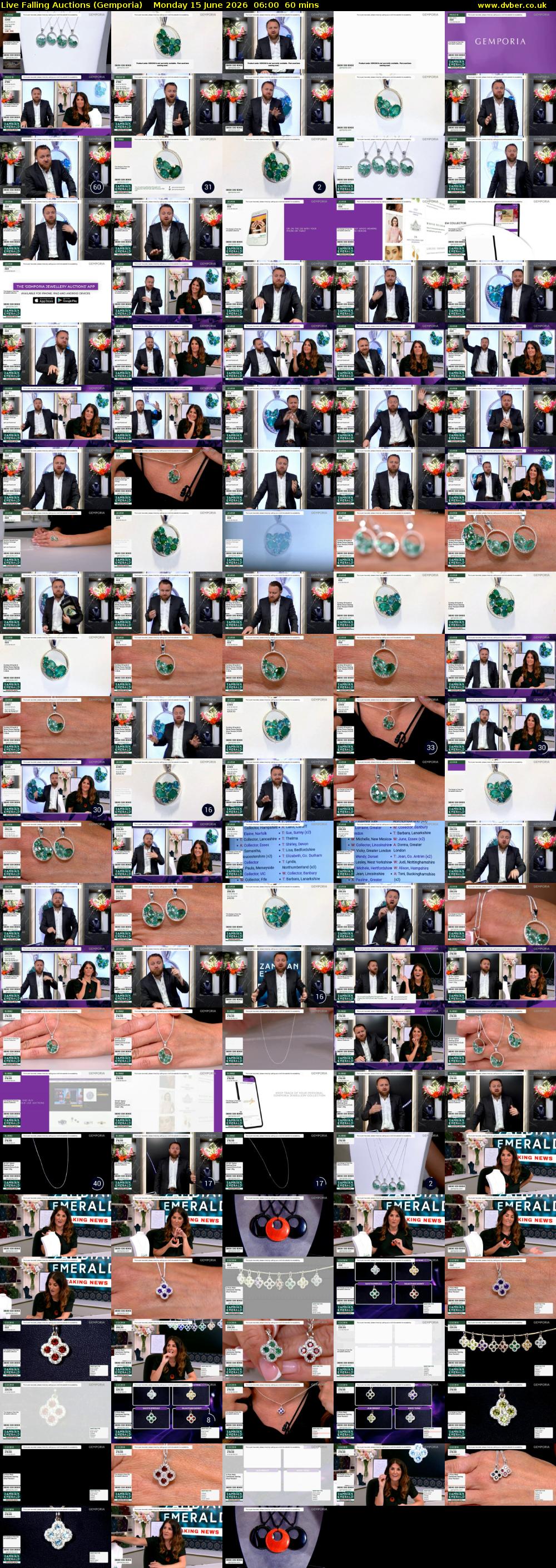Live Falling Auctions (Gemporia) Monday 15 June 2026 06:00 - 07:00