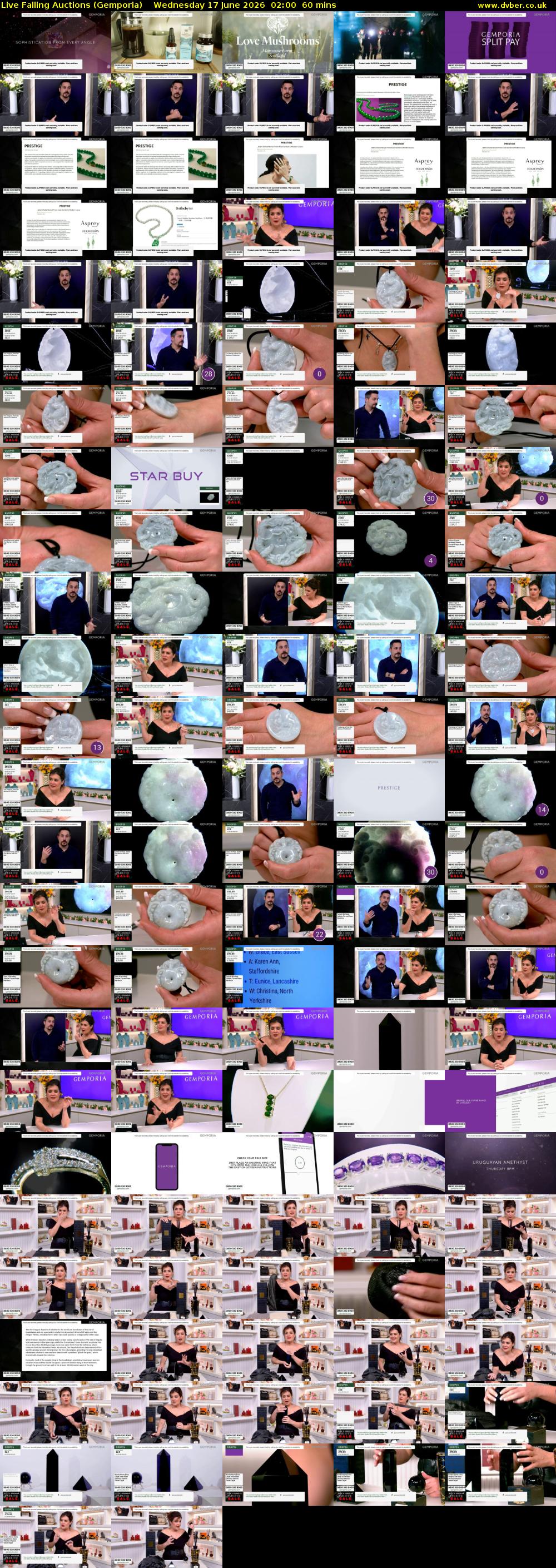 Live Falling Auctions (Gemporia) Wednesday 17 June 2026 02:00 - 03:00