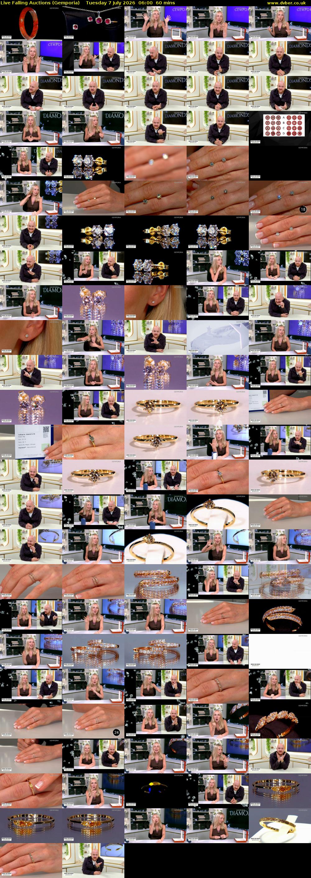 Live Falling Auctions (Gemporia) Tuesday 7 July 2026 06:00 - 07:00