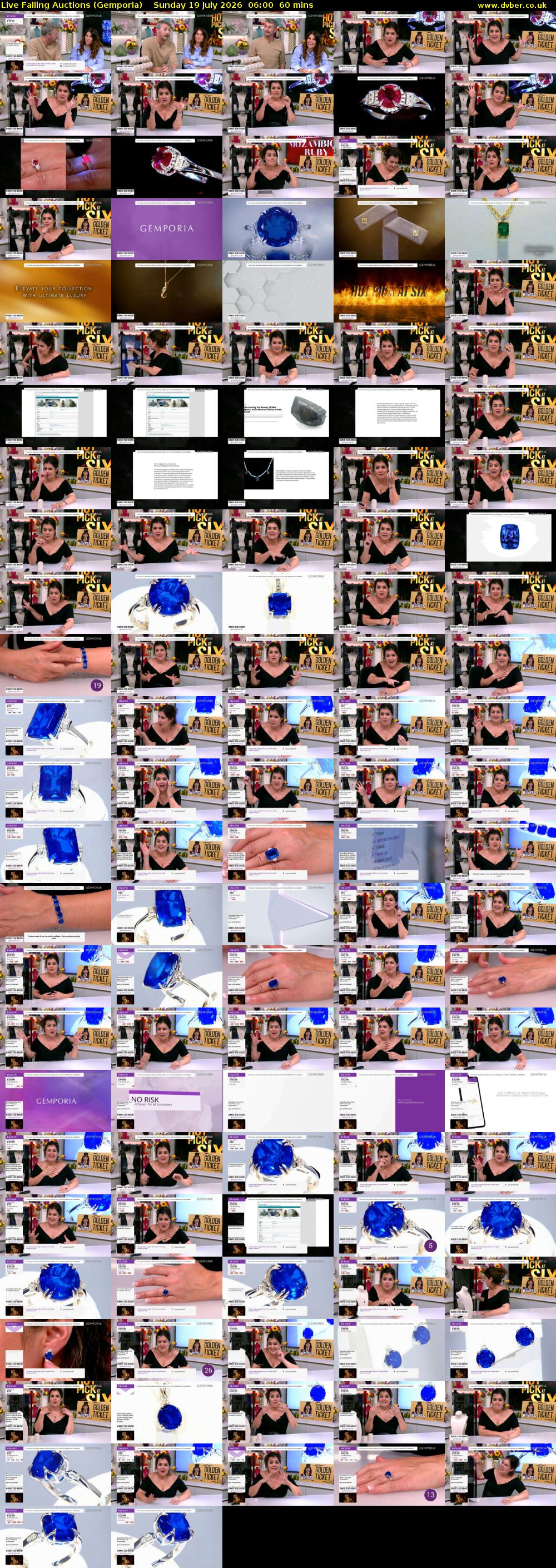 Live Falling Auctions (Gemporia) Sunday 19 July 2026 06:00 - 07:00