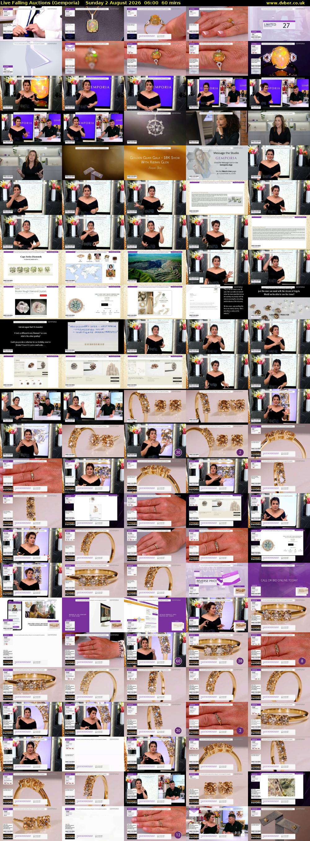 Live Falling Auctions (Gemporia) Sunday 2 August 2026 06:00 - 07:00