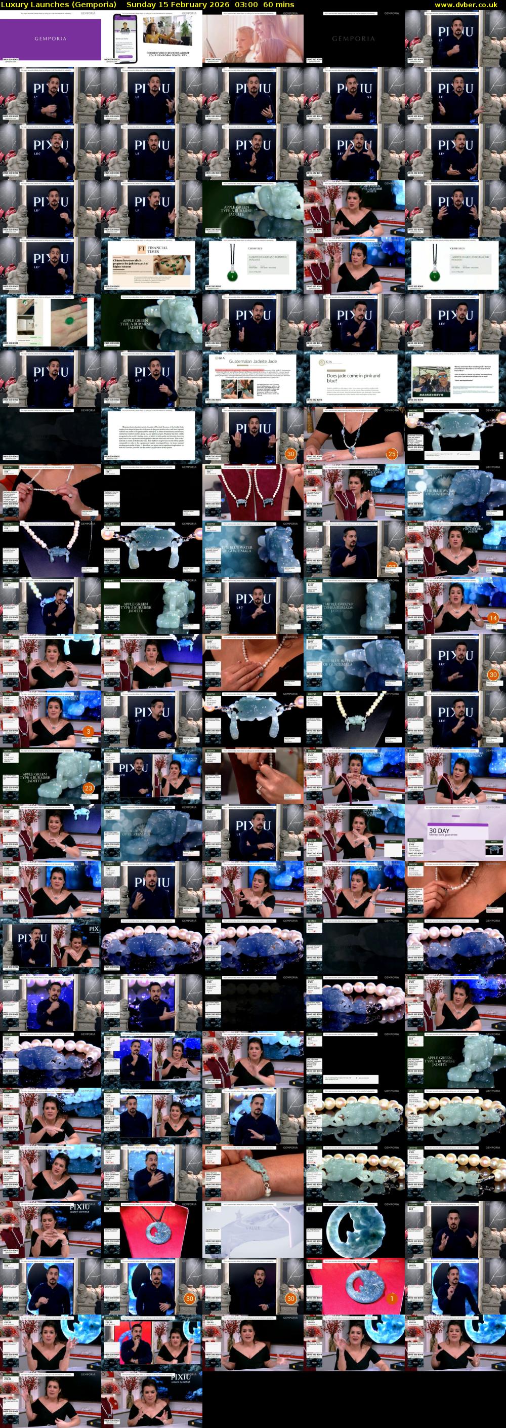 Luxury Launches (Gemporia) Sunday 15 February 2026 03:00 - 04:00