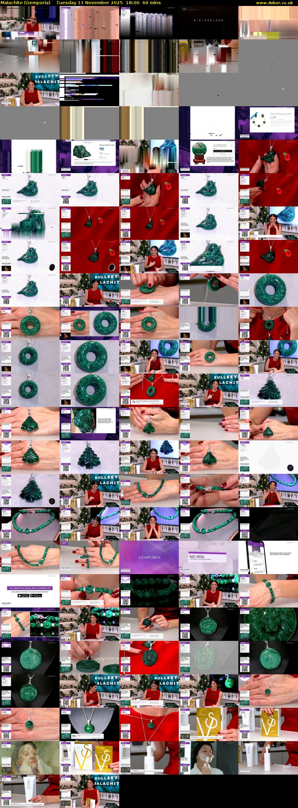 Malachite (Gemporia) Tuesday 11 November 2025 18:00 - 19:00