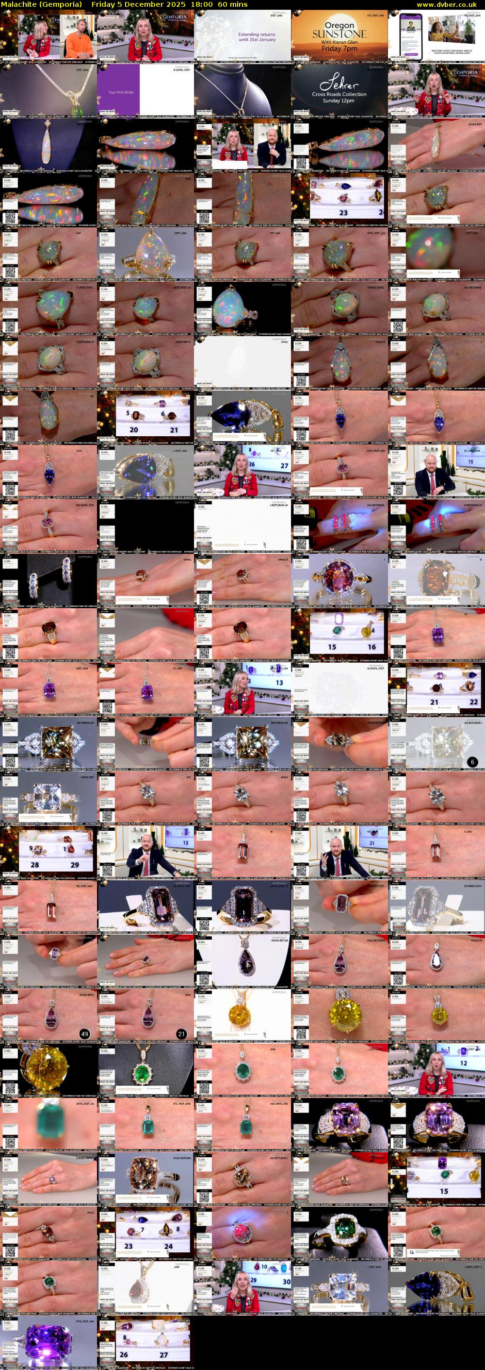 Malachite (Gemporia) Friday 5 December 2025 18:00 - 19:00