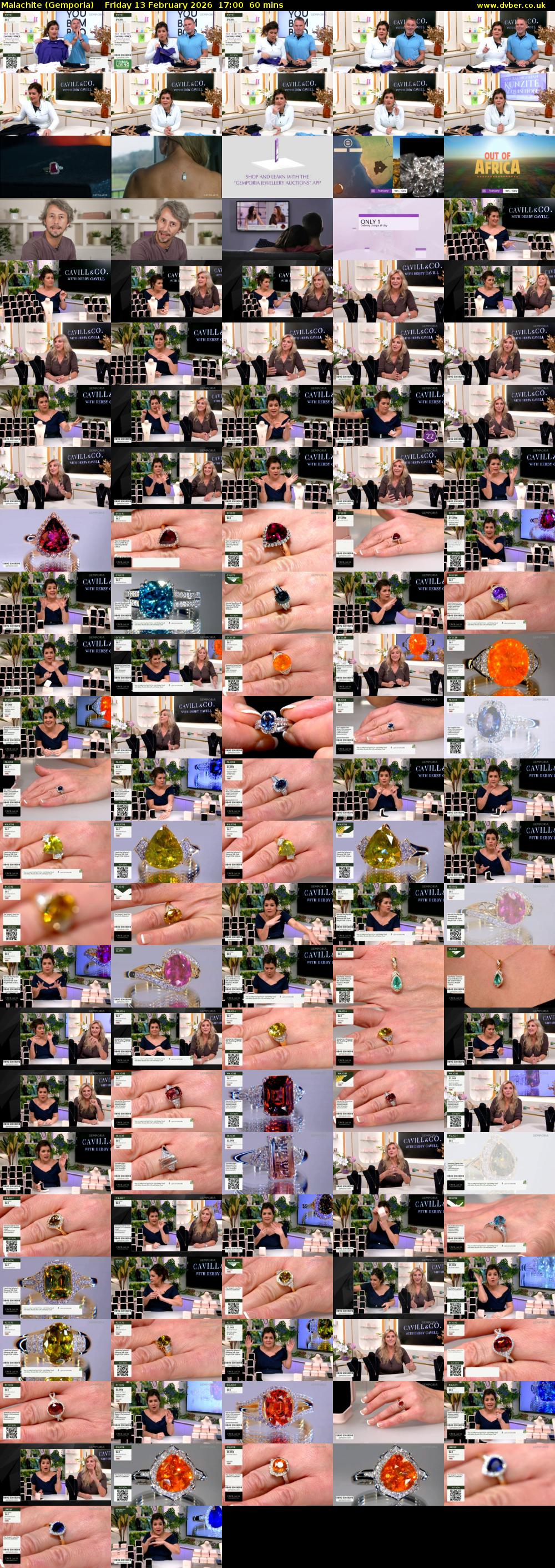 Malachite (Gemporia) Friday 13 February 2026 17:00 - 18:00