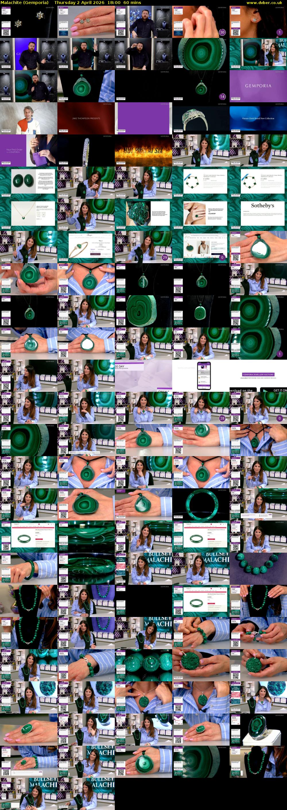 Malachite (Gemporia) Thursday 2 April 2026 18:00 - 19:00