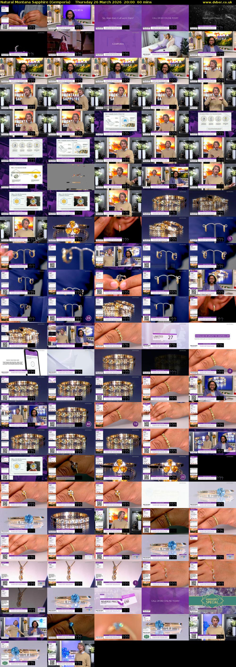 Natural Montana Sapphire (Gemporia) Thursday 26 March 2026 20:00 - 21:00