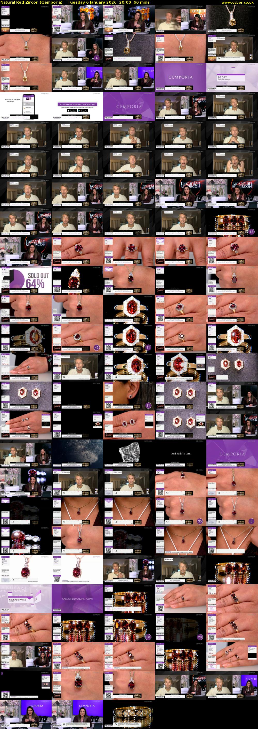 Natural Red Zircon (Gemporia) Tuesday 6 January 2026 20:00 - 21:00