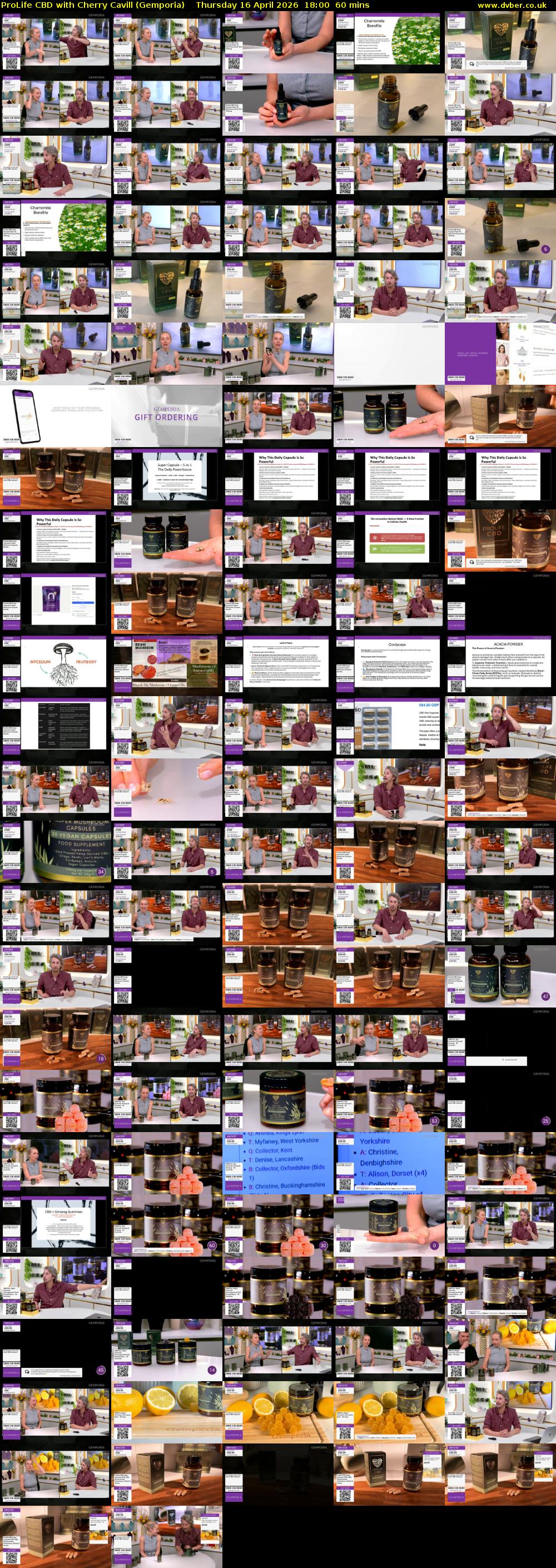 ProLife CBD with Cherry Cavill (Gemporia) Thursday 16 April 2026 18:00 - 19:00