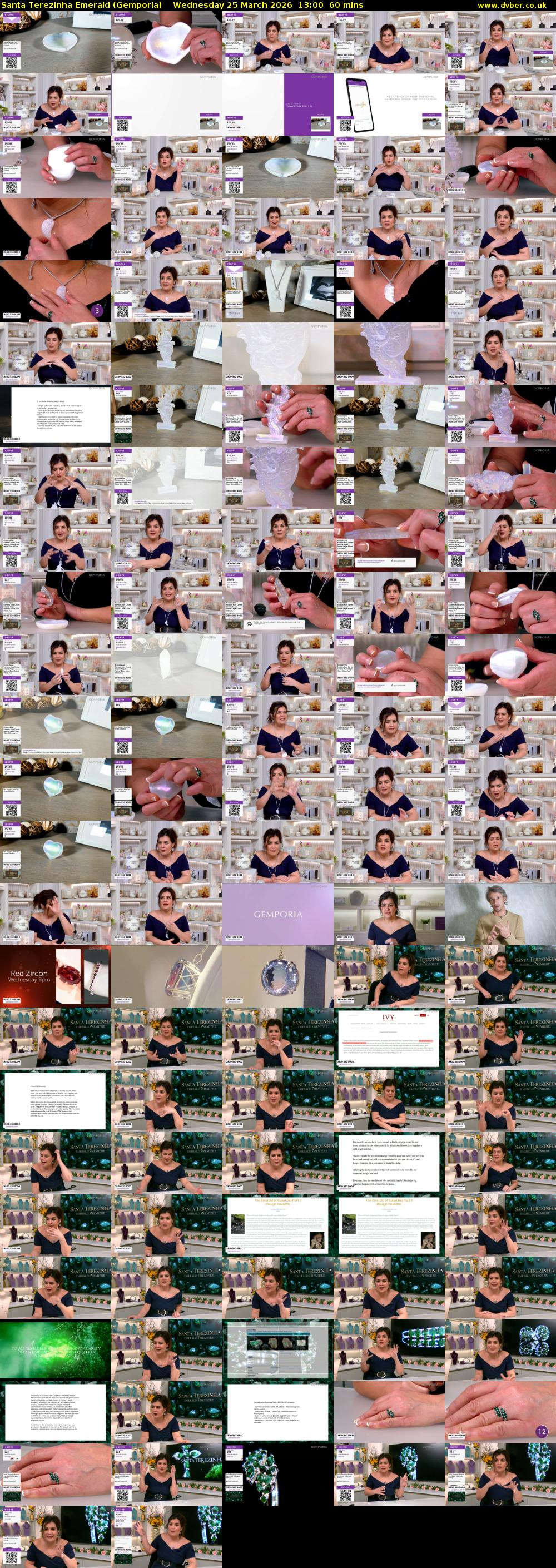 Santa Terezinha Emerald (Gemporia) Wednesday 25 March 2026 13:00 - 14:00