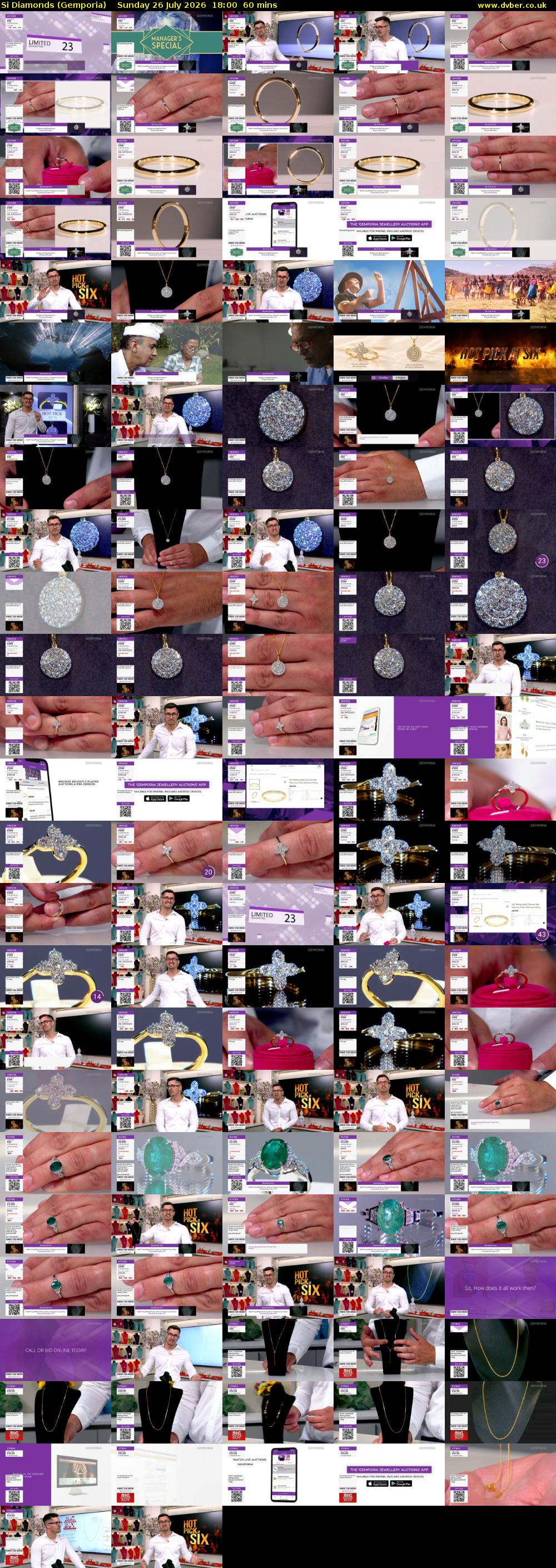 Si Diamonds (Gemporia) Sunday 26 July 2026 18:00 - 19:00
