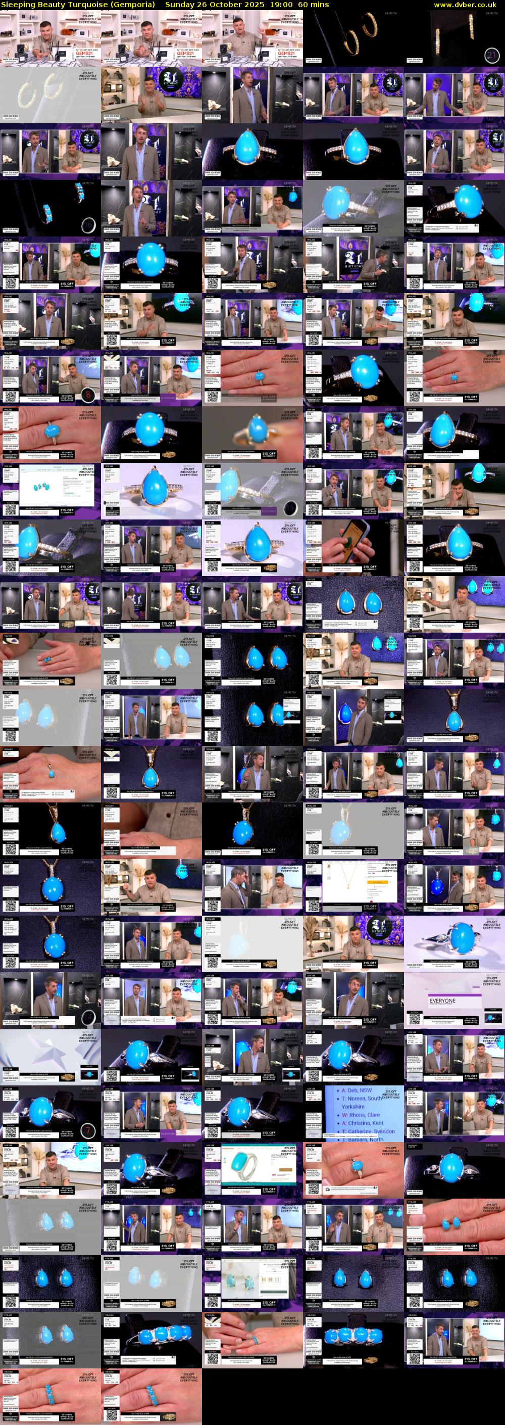 Sleeping Beauty Turquoise (Gemporia) Sunday 26 October 2025 19:00 - 20:00