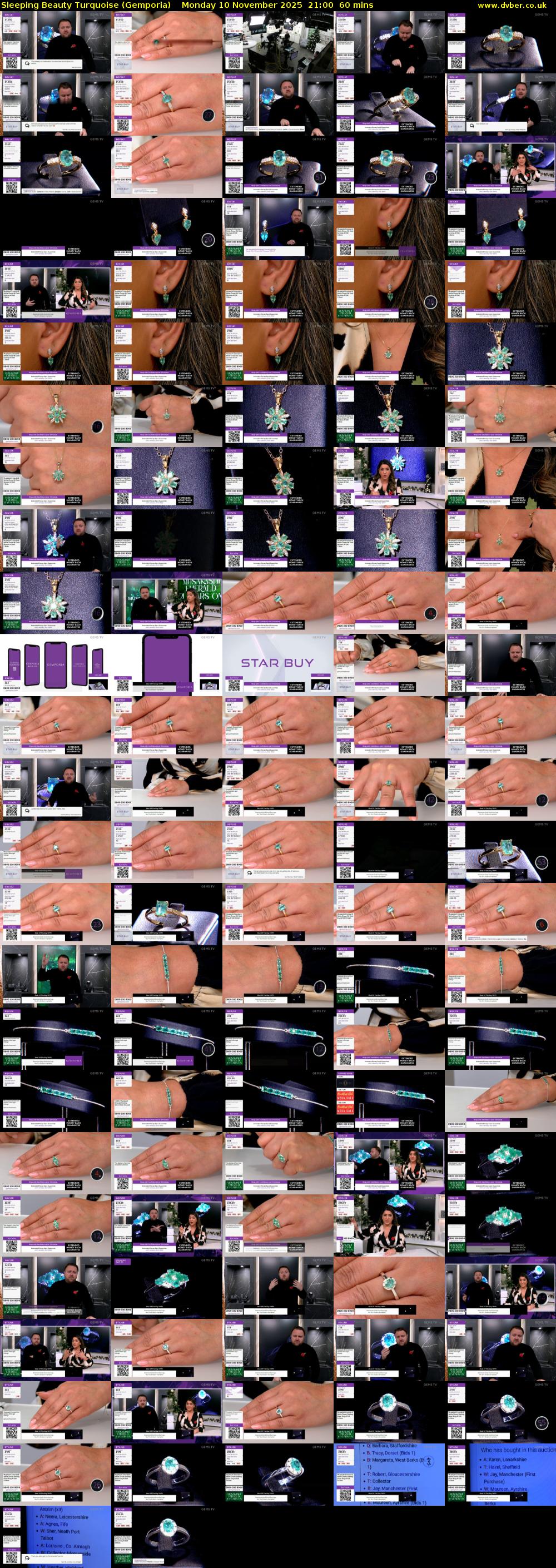 Sleeping Beauty Turquoise (Gemporia) Monday 10 November 2025 21:00 - 22:00