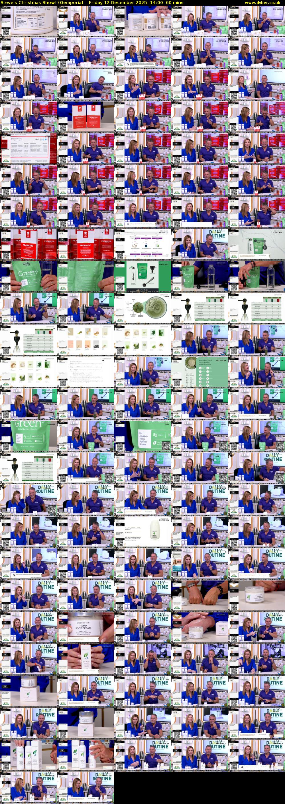Steve's Christmas Show! (Gemporia) Friday 12 December 2025 14:00 - 15:00