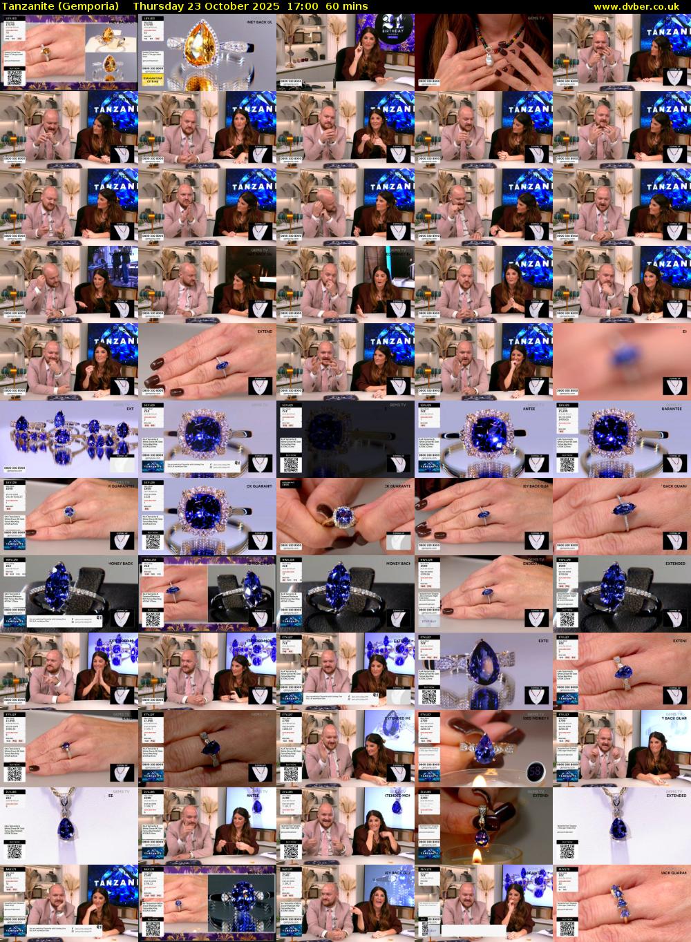 Tanzanite (Gemporia) Thursday 23 October 2025 17:00 - 18:00