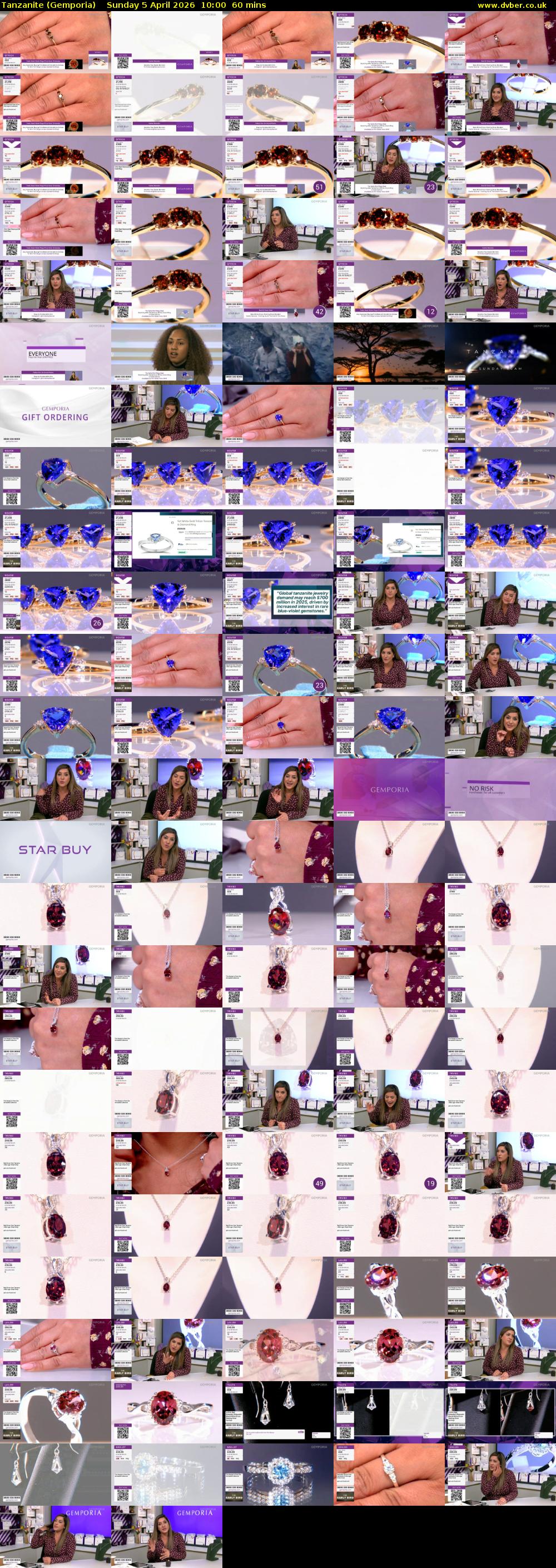 Tanzanite (Gemporia) Sunday 5 April 2026 10:00 - 11:00