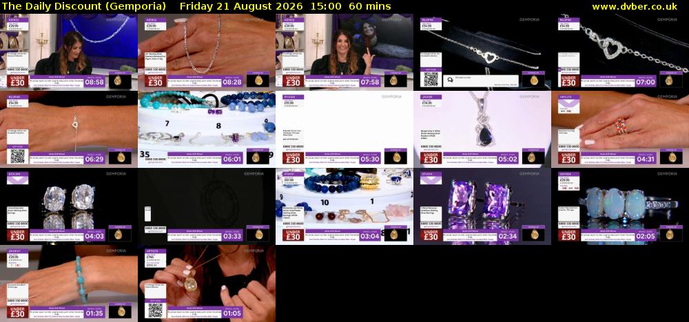 The Daily Discount (Gemporia) Friday 21 August 2026 15:00 - 16:00
