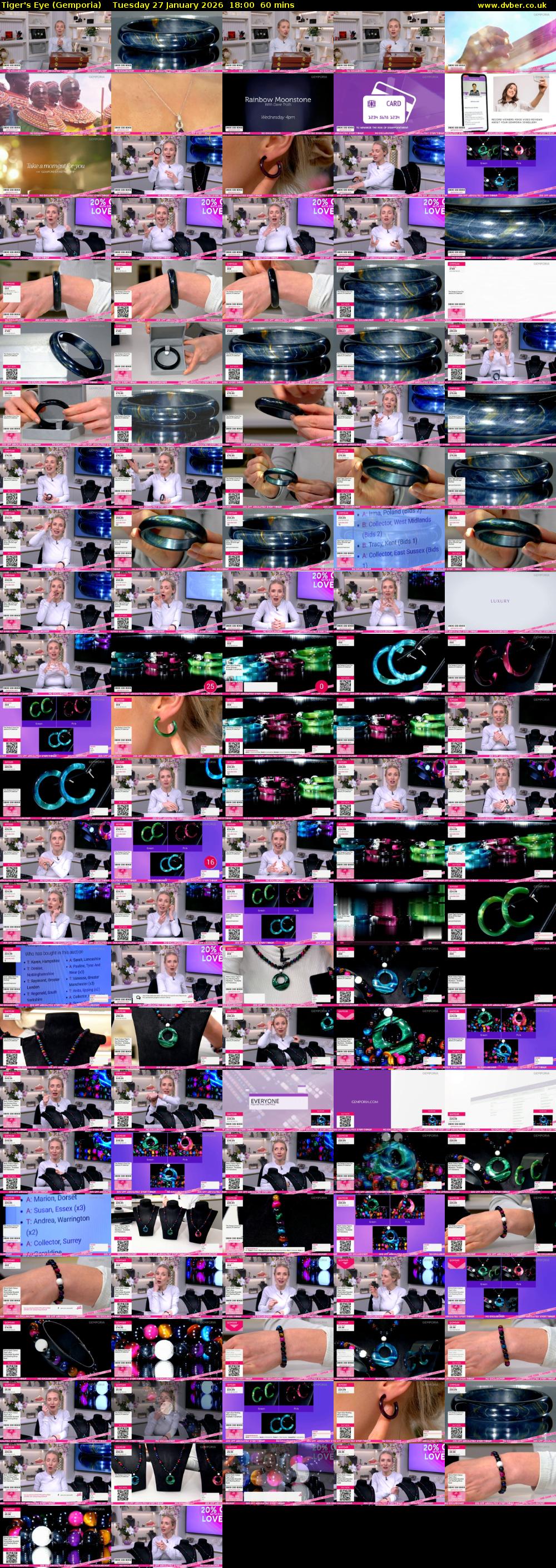 Tiger's Eye (Gemporia) Tuesday 27 January 2026 18:00 - 19:00