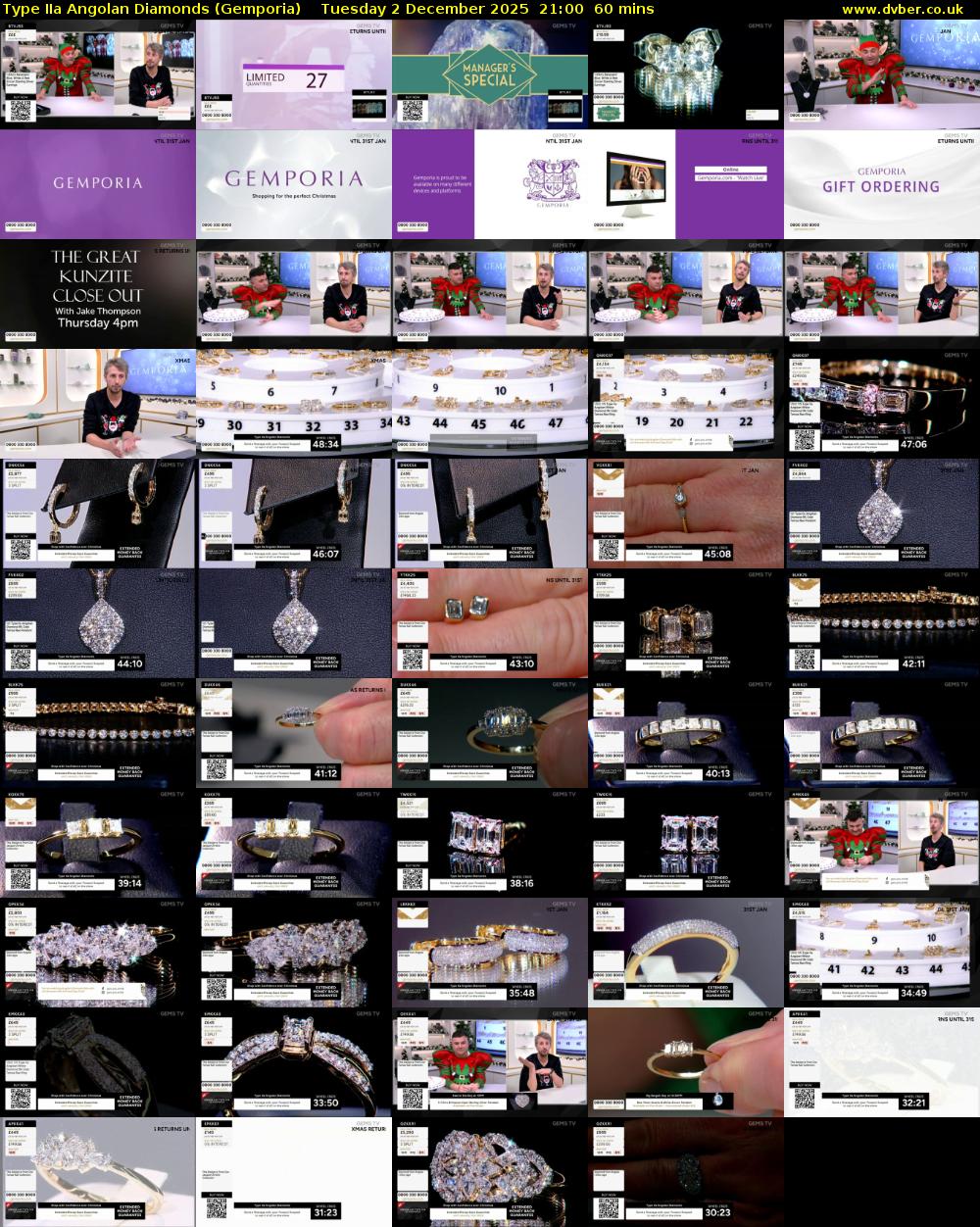 Type IIa Angolan Diamonds (Gemporia) Tuesday 2 December 2025 21:00 - 22:00