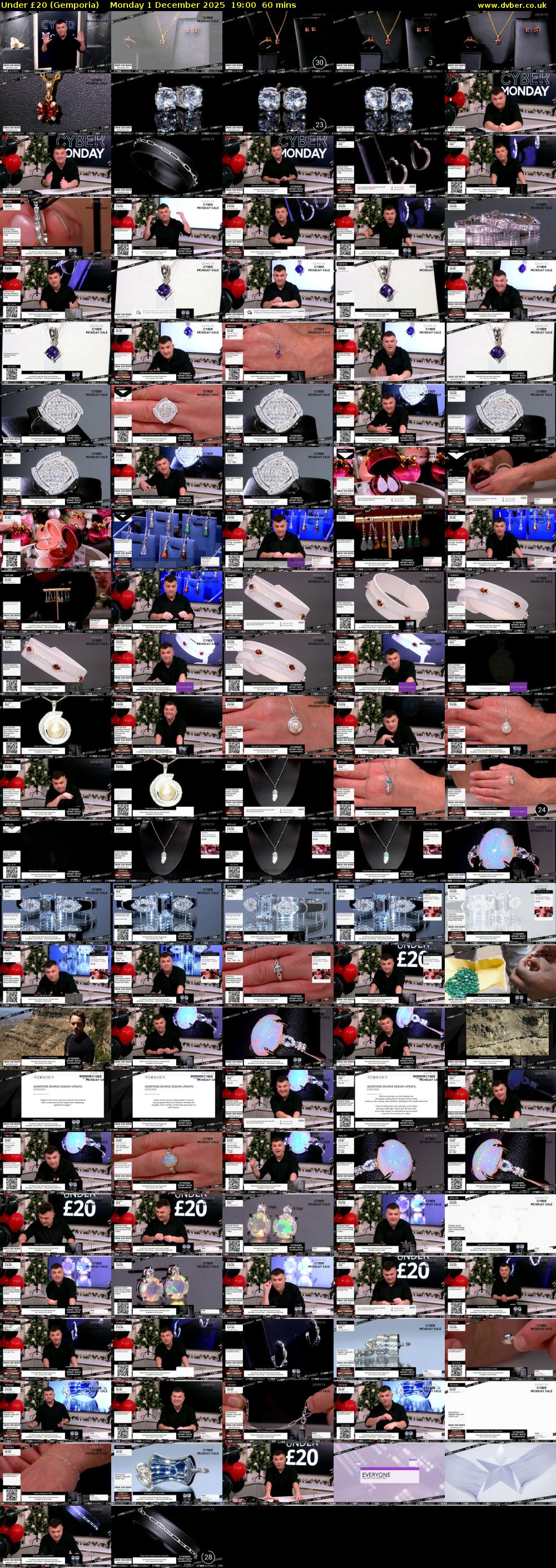 Under £20 (Gemporia) Monday 1 December 2025 19:00 - 20:00