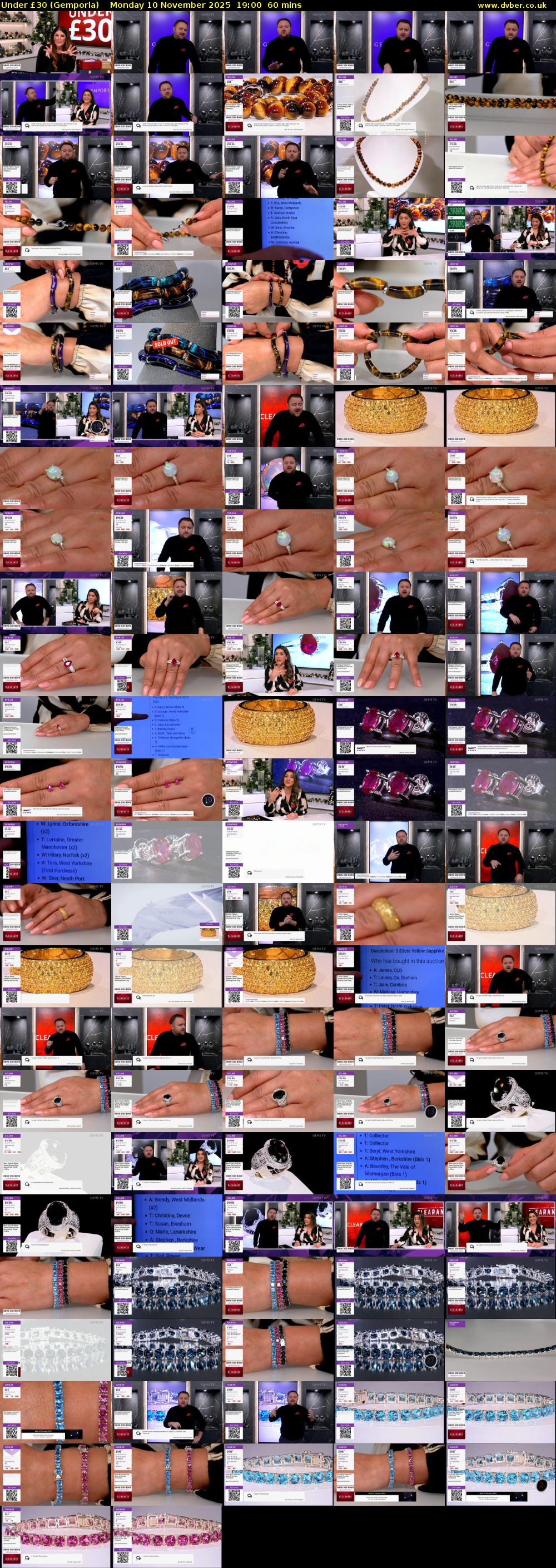 Under £30 (Gemporia) Monday 10 November 2025 19:00 - 20:00