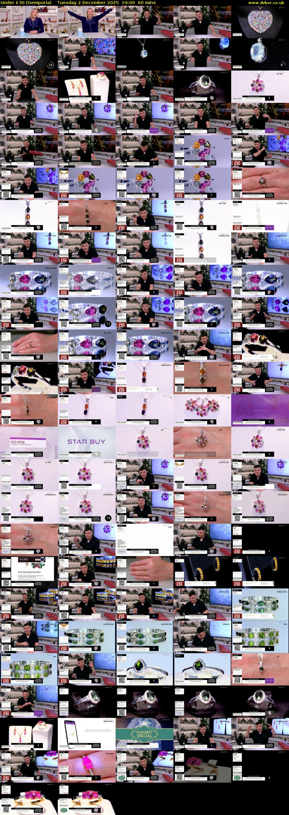 Under £30 (Gemporia) Tuesday 2 December 2025 19:00 - 20:00