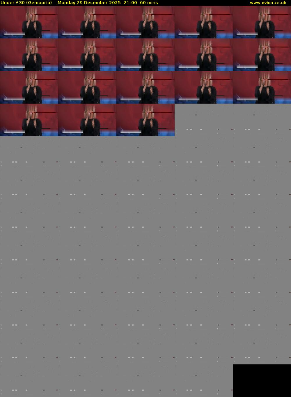 Under £30 (Gemporia) Monday 29 December 2025 21:00 - 22:00