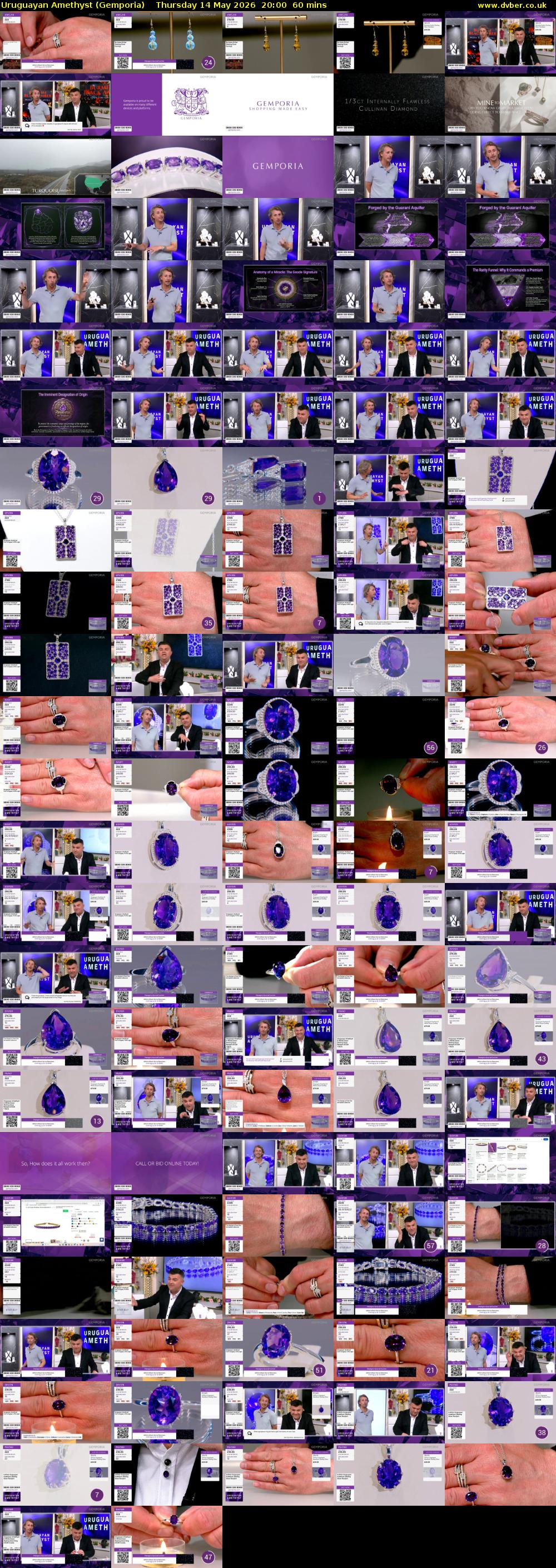 Uruguayan Amethyst (Gemporia) Thursday 14 May 2026 20:00 - 21:00