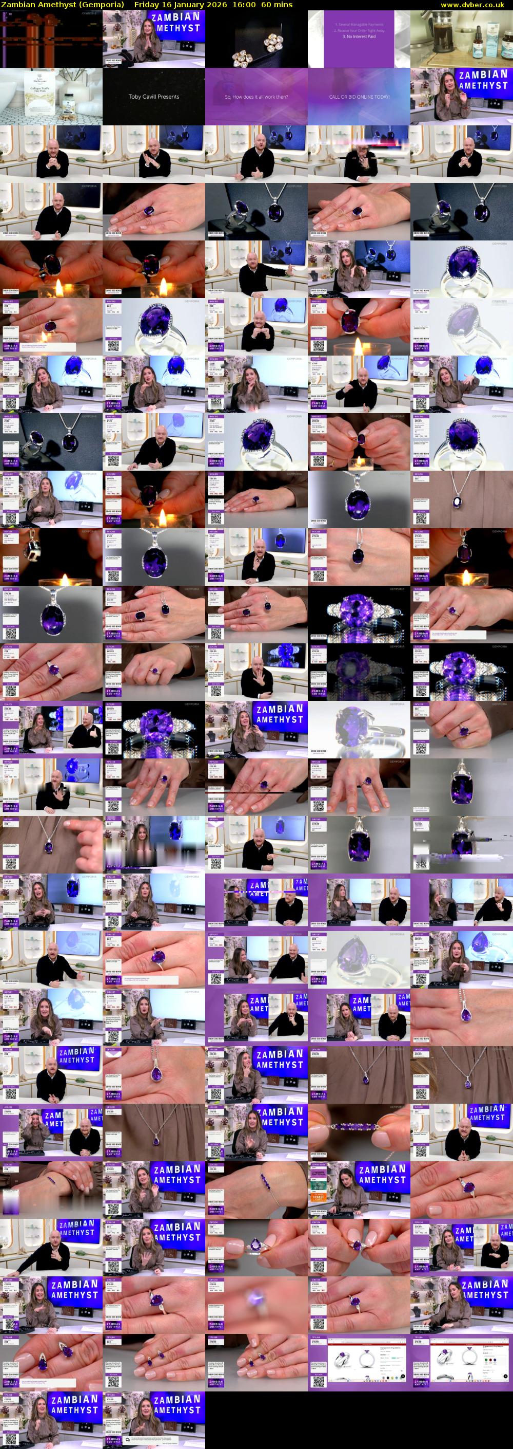 Zambian Amethyst (Gemporia) Friday 16 January 2026 16:00 - 17:00