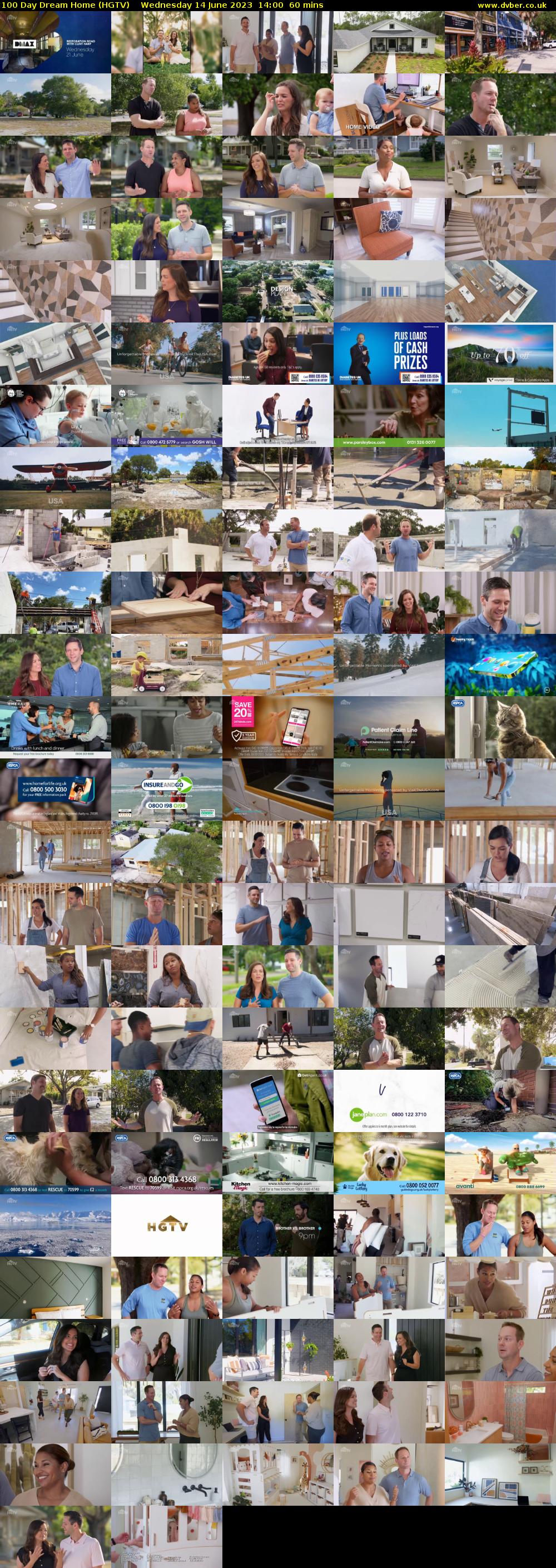 100 Day Dream Home (HGTV) Wednesday 14 June 2023 14:00 - 15:00