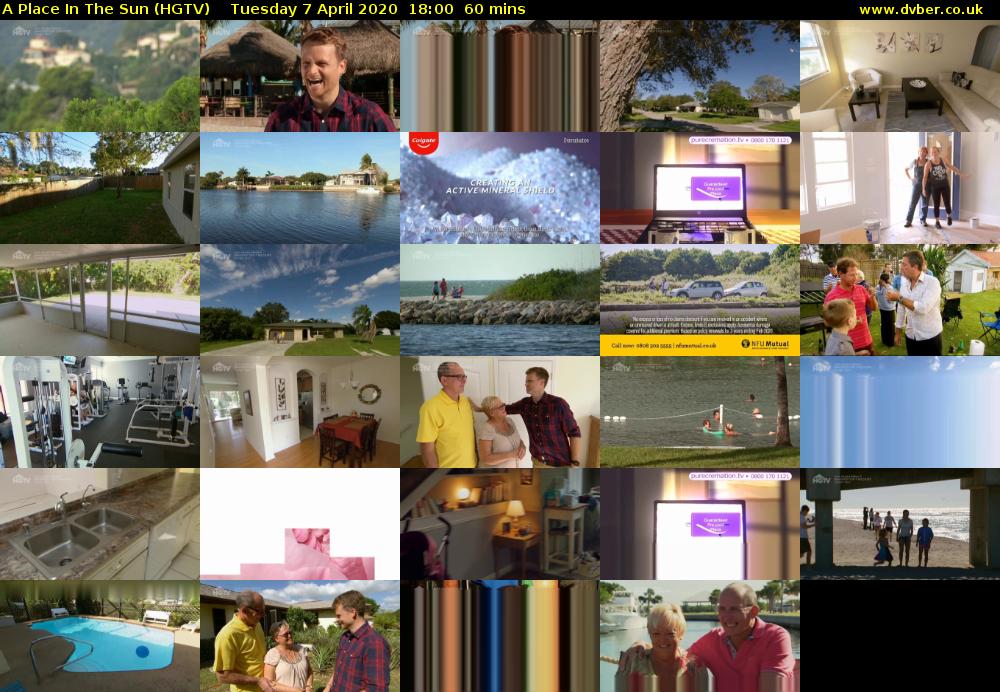 A Place In The Sun (HGTV) Tuesday 7 April 2020 18:00 - 19:00