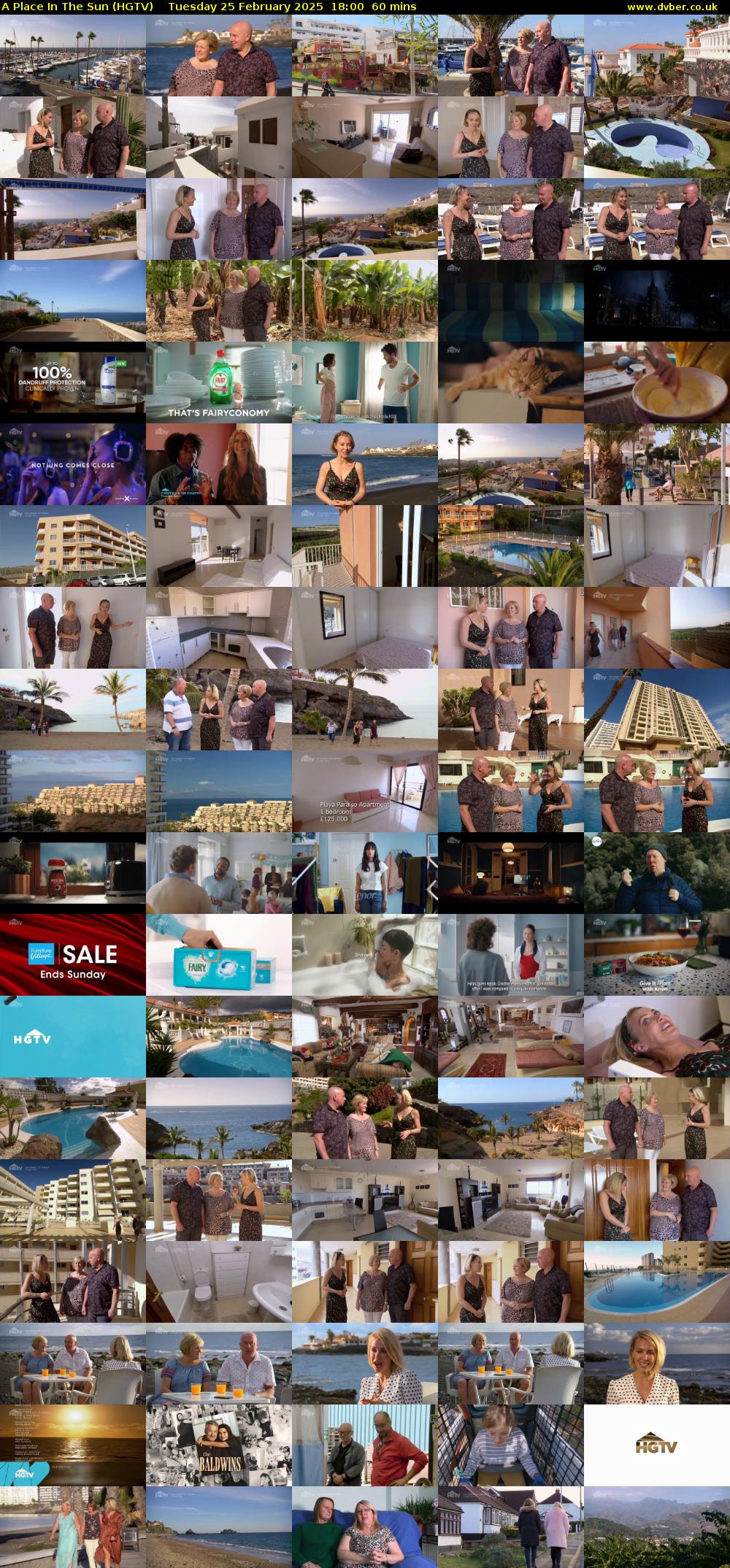 A Place In The Sun (HGTV) Tuesday 25 February 2025 18:00 - 19:00
