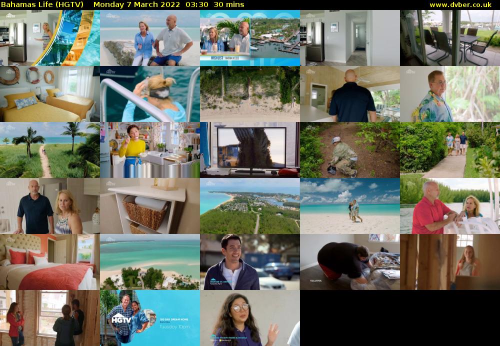 Bahamas Life (HGTV) Monday 7 March 2022 03:30 - 04:00
