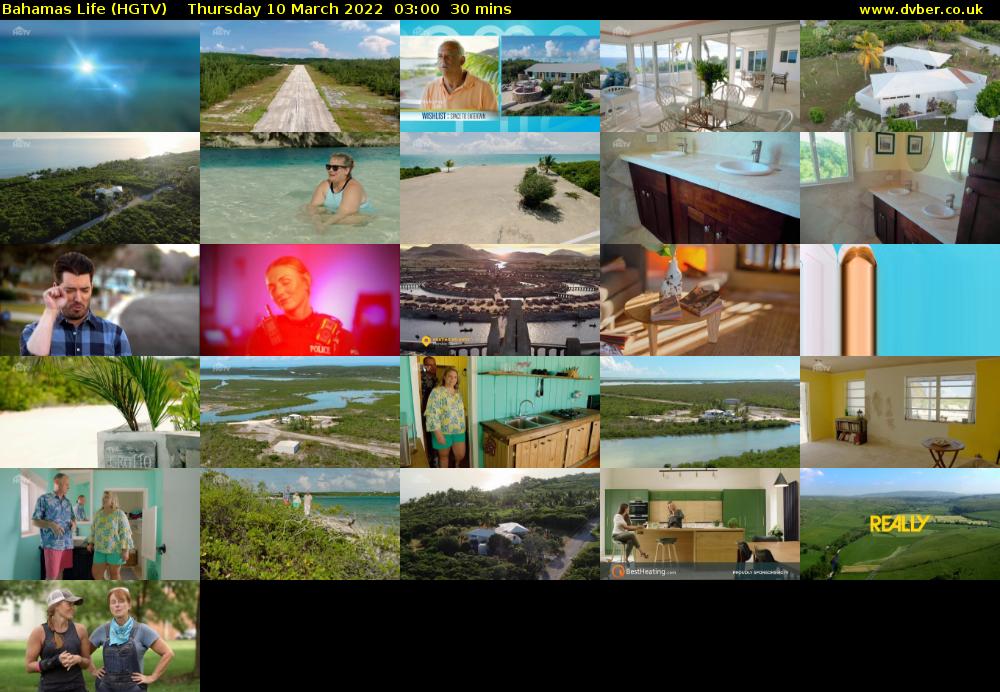 Bahamas Life (HGTV) Thursday 10 March 2022 03:00 - 03:30