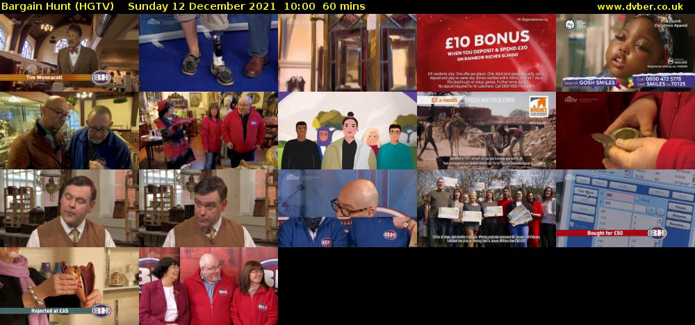 Bargain Hunt (HGTV) Sunday 12 December 2021 10:00 - 11:00