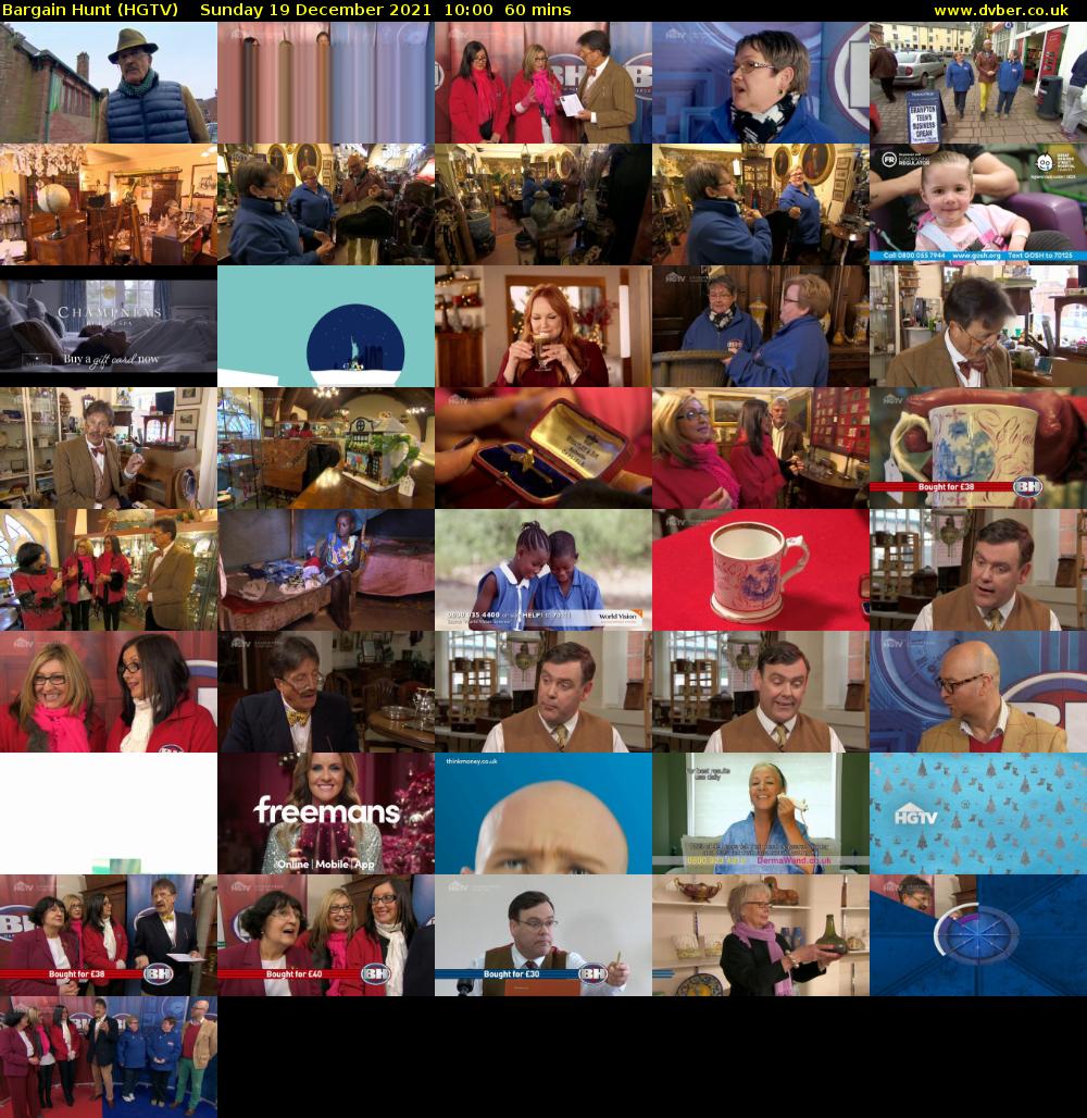 Bargain Hunt (HGTV) Sunday 19 December 2021 10:00 - 11:00