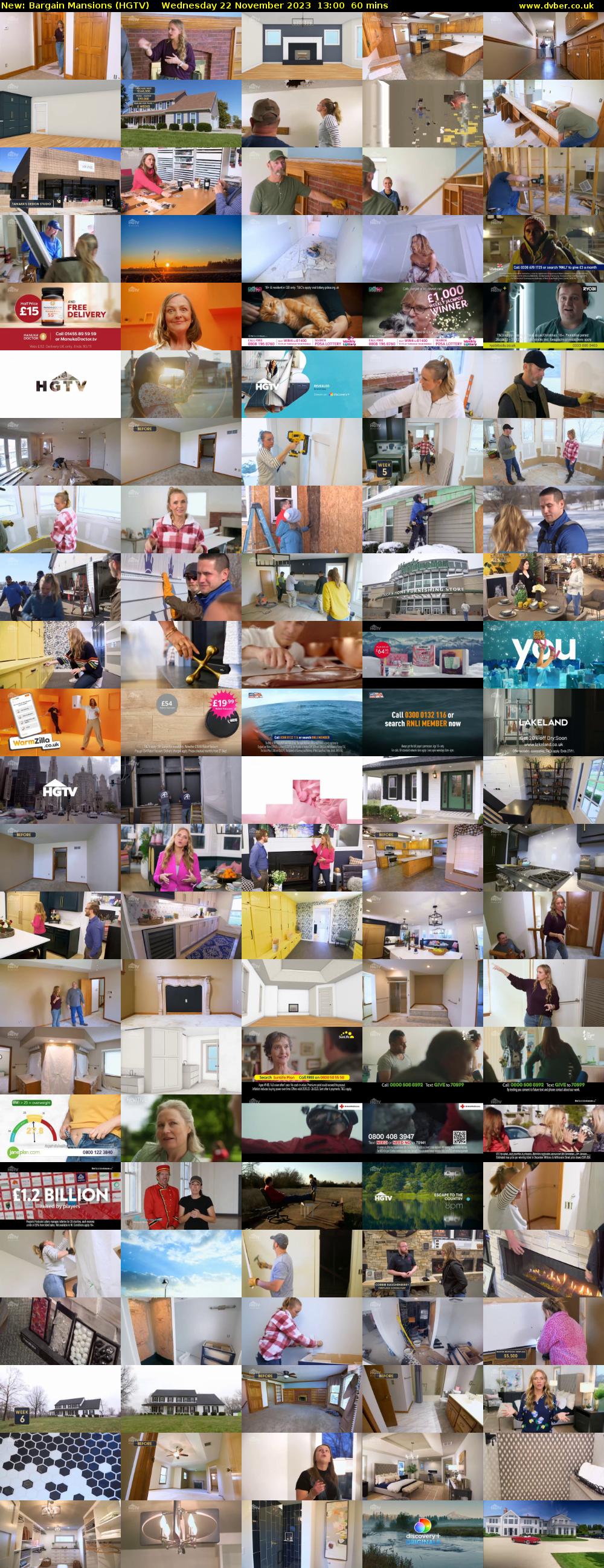 Bargain Mansions (HGTV) Wednesday 22 November 2023 13:00 - 14:00