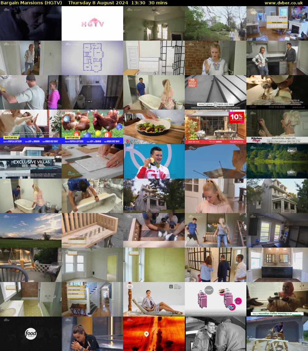 Bargain Mansions (HGTV) Thursday 8 August 2024 13:30 - 14:00