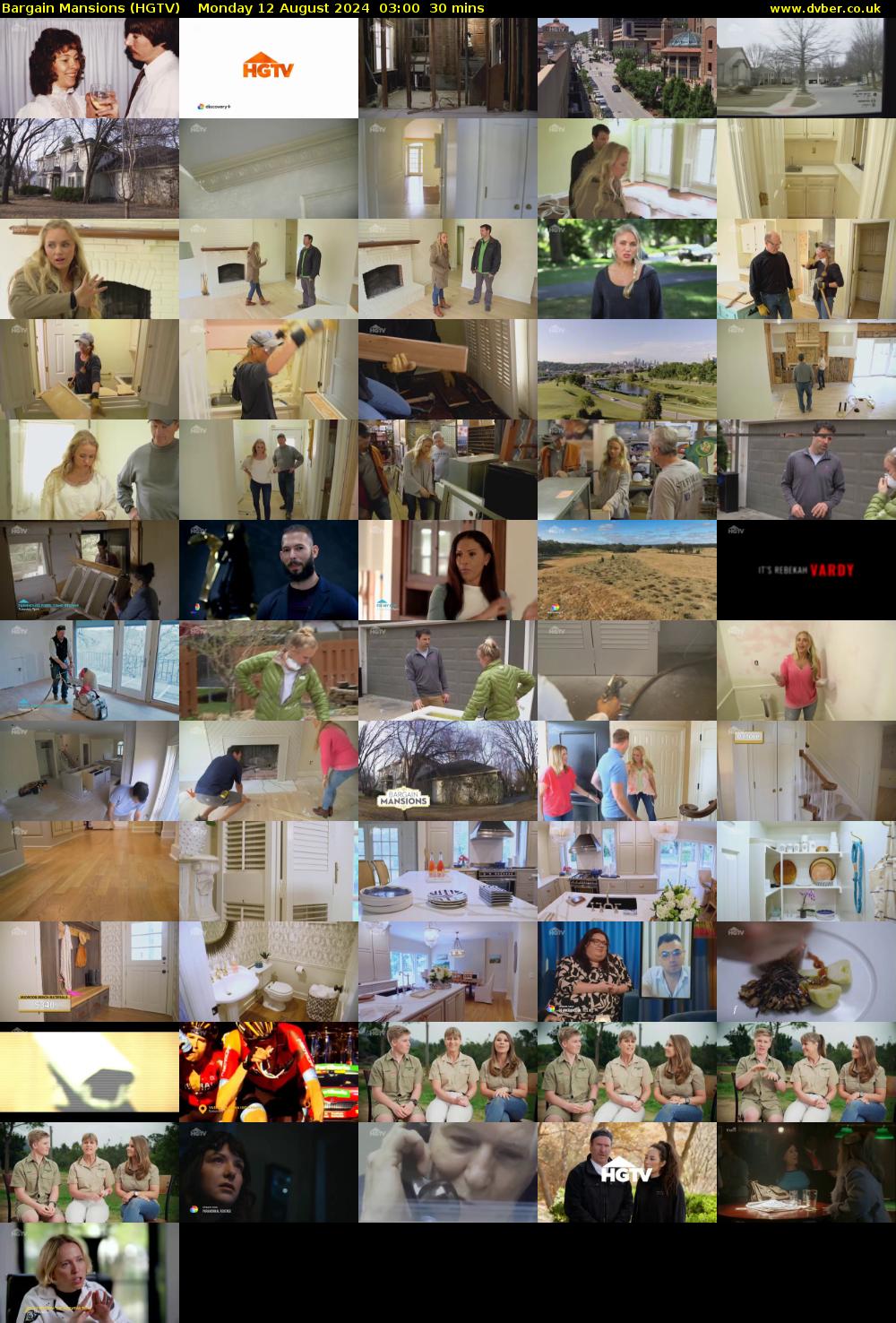 Bargain Mansions (HGTV) Monday 12 August 2024 03:00 - 03:30