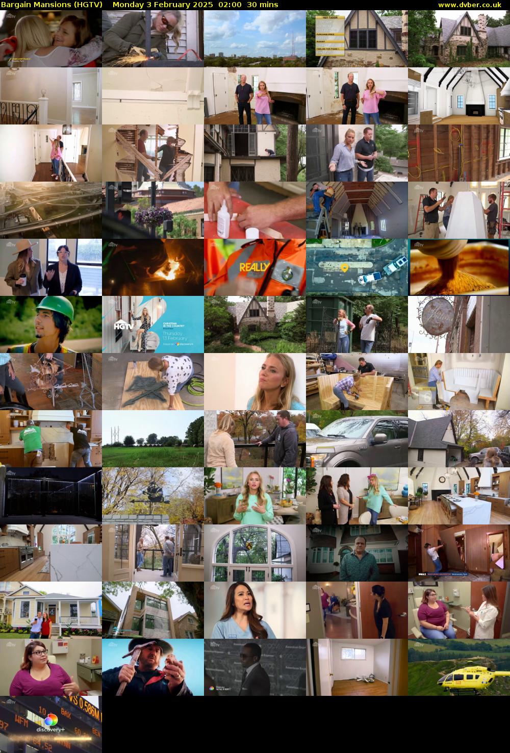 Bargain Mansions (HGTV) Monday 3 February 2025 02:00 - 02:30