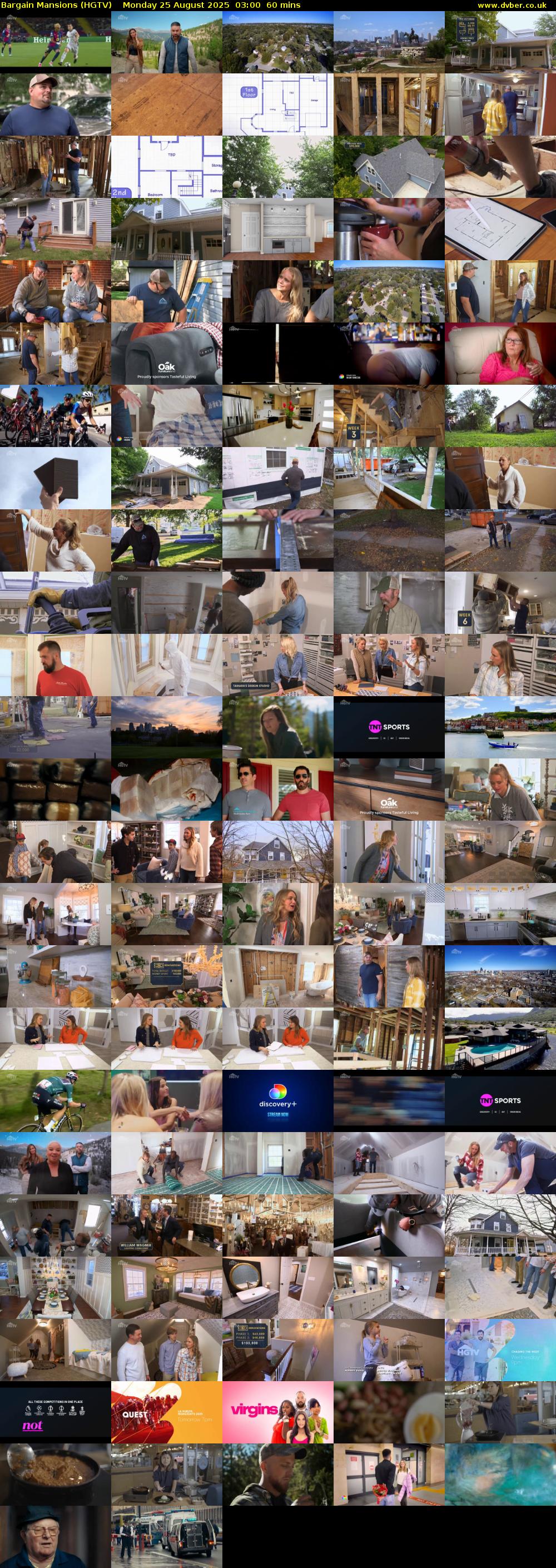Bargain Mansions (HGTV) Monday 25 August 2025 03:00 - 04:00