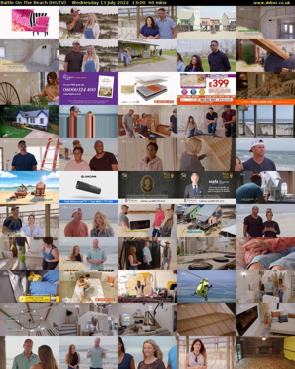 Battle On The Beach (HGTV) Wednesday 13 July 2022 13:00 - 14:00