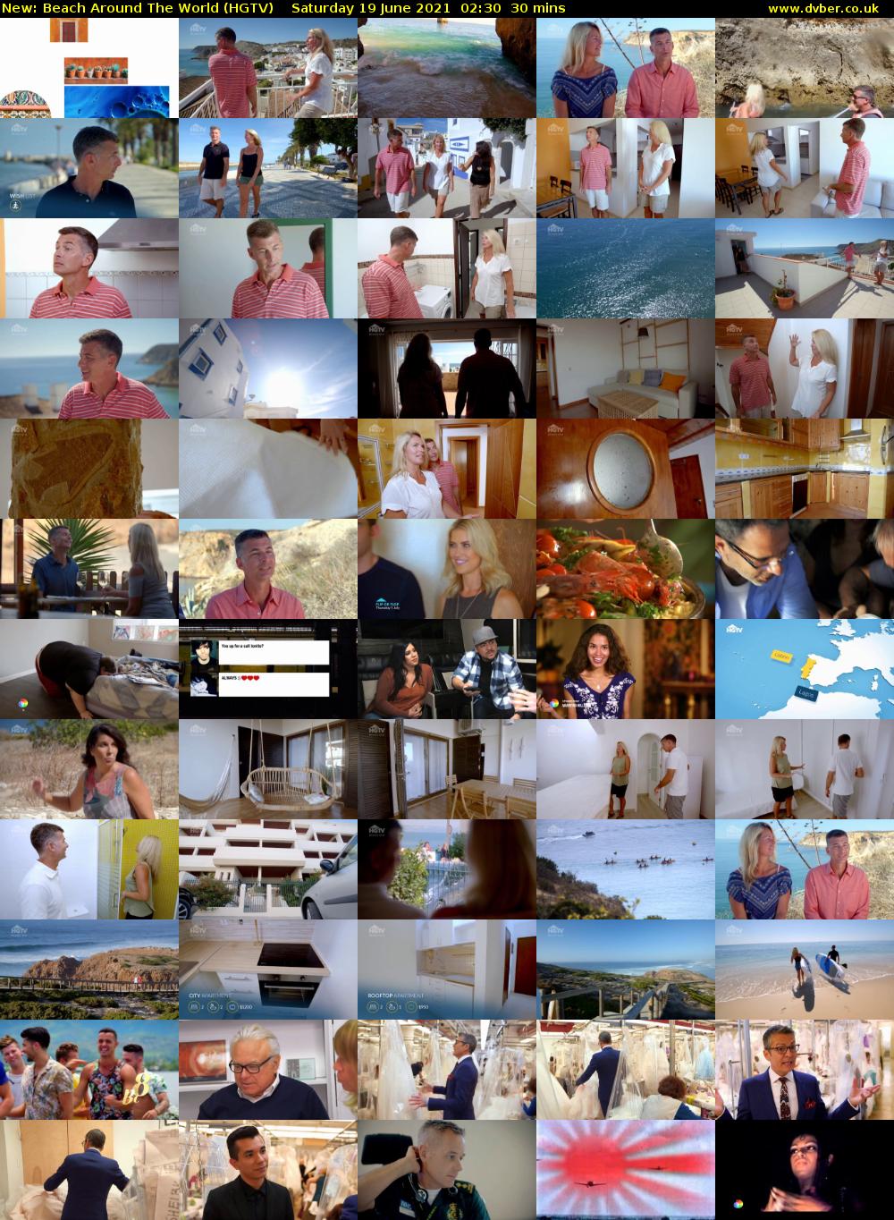 Beach Around The World (HGTV) Saturday 19 June 2021 02:30 - 03:00