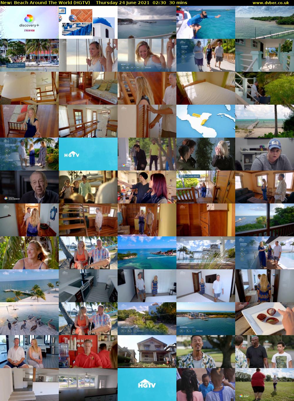 Beach Around The World (HGTV) Thursday 24 June 2021 02:30 - 03:00