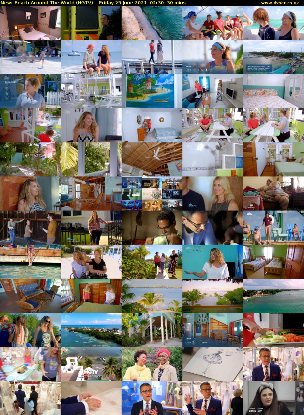 Beach Around The World (HGTV) Friday 25 June 2021 02:30 - 03:00