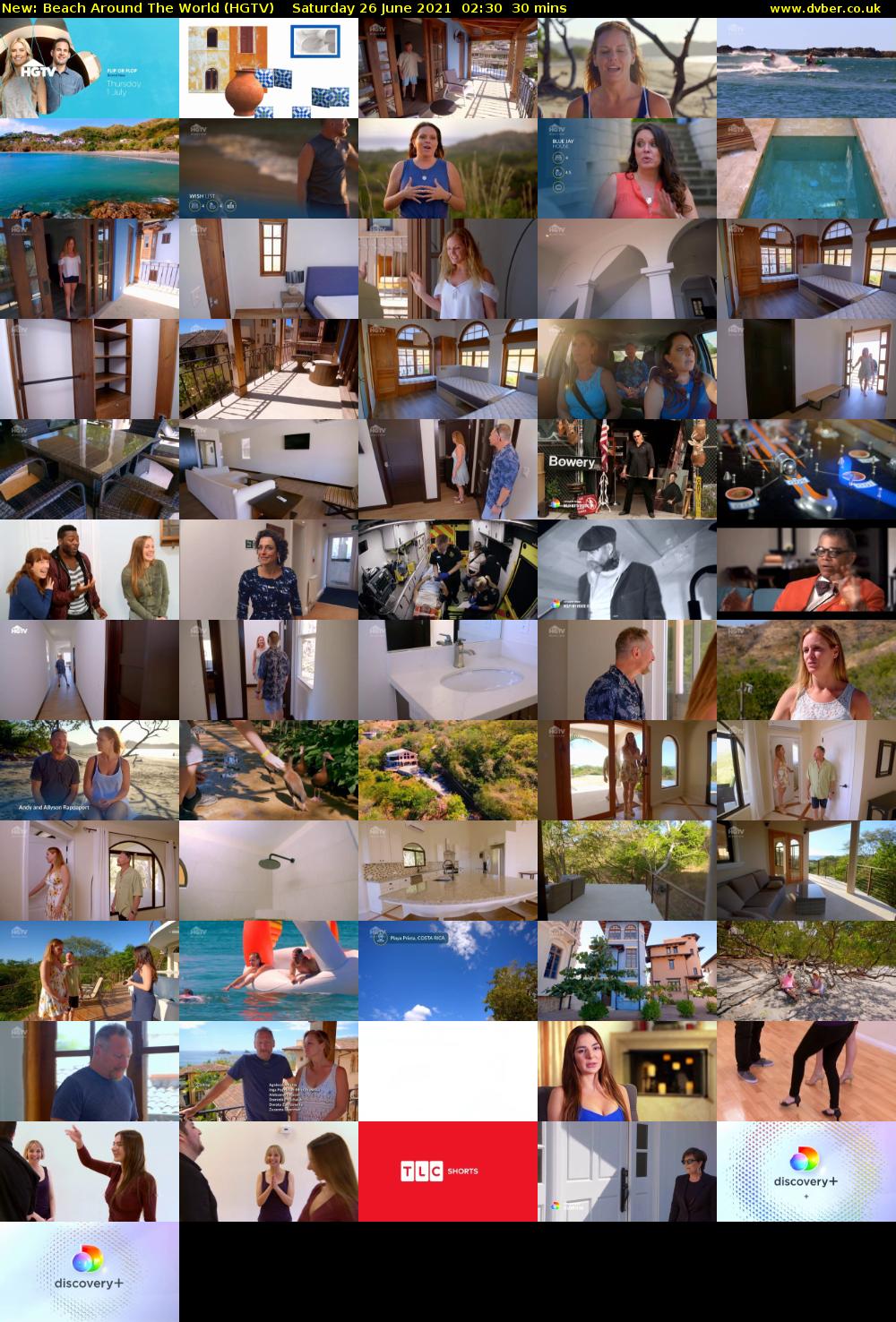 Beach Around The World (HGTV) Saturday 26 June 2021 02:30 - 03:00