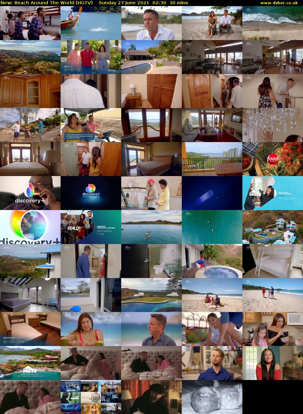 Beach Around The World (HGTV) Sunday 27 June 2021 02:30 - 03:00
